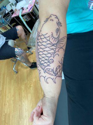 Traditional koi fish tattoo