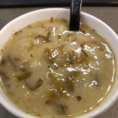 Absolutely delicious white bean and kale soup! Yowza!!