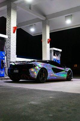 McLaren 570s Wrapped Tinybot Sync Wraps Lazer Chrome