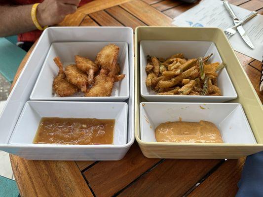 FRIED COCONUT SHRIMP & FRIED PICKLES