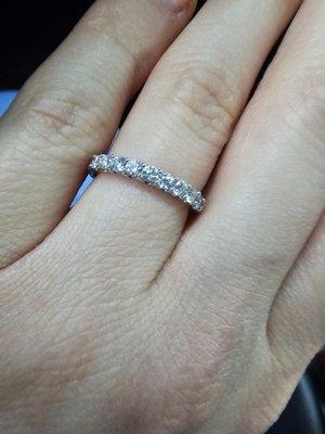 Lab diamond wedding band