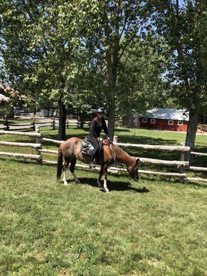 My friend just before we left the barn.