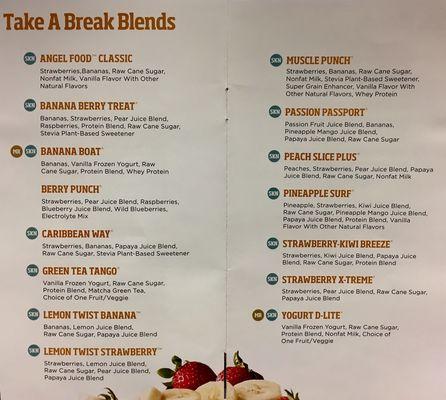 Take a Break Blends. Simply delicious!