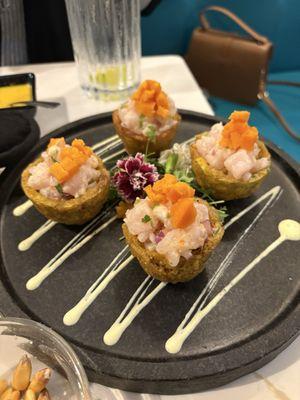 Tostones Rellenos Ceviche