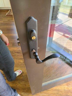 Porch door handle situation