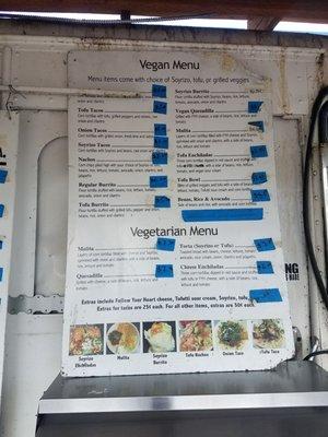 Menu, April 2018