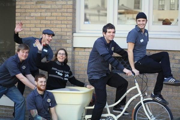 Downtown Bike Gallery's crew knows how to have fun with bikes.