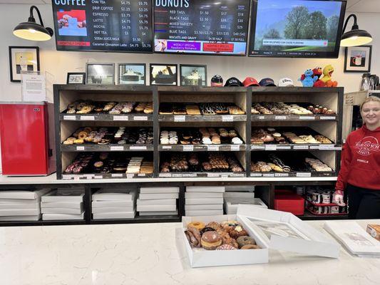 Huge selection of donuts!