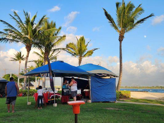 Peruvian Corner Pop-up Shop at Pilikai Beach Park, Kapilina. They are here every Wednesday afternoon