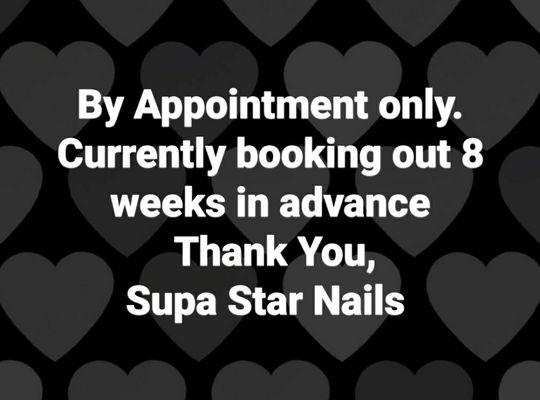 By appointment only. Thank You!!