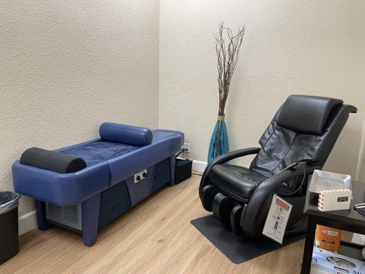 Massage Chair and Water Table Room