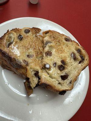 Homemade raisin toast