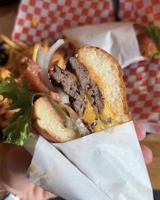 Double cheeseburger combo with wild fries