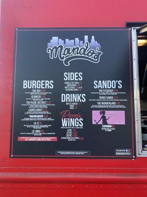 Mando's menu