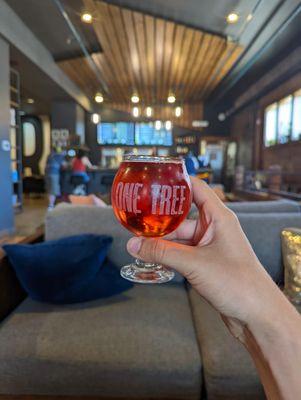 Cider taster at One Tree Cider House