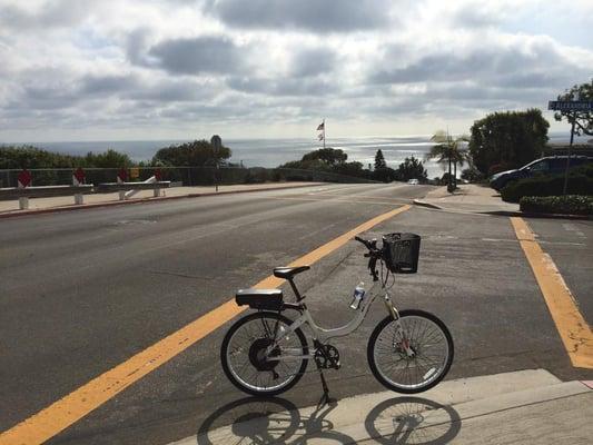 Riding my electric bike in Point Loma, San Diego.