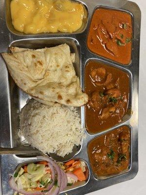 Chicken thali lunch special