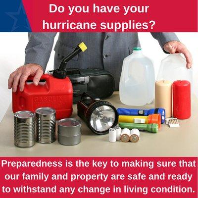 With the increase in activity in the Tropics it's a good reminder to have your supplies in hand before a hurricane develops & heads our way.