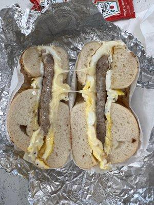 Bagel Bagel w/Egg , Cheese & Meat