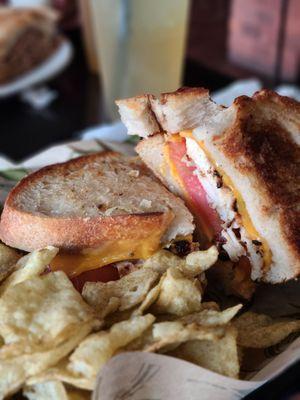 Chicken Melt Sandwich with Jalapeño Kettle chips