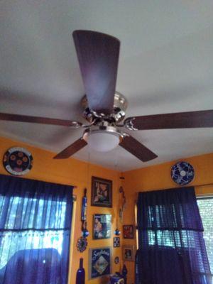 Replaced light fixture with ceiling fan