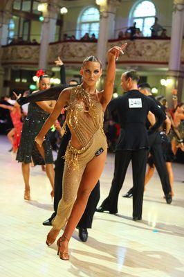 Custom made latin ballroom competition gown