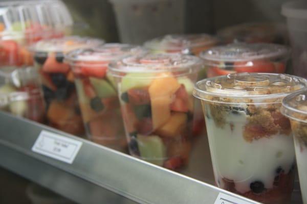 Fresh Fruit Cups & Yogurt Parfait