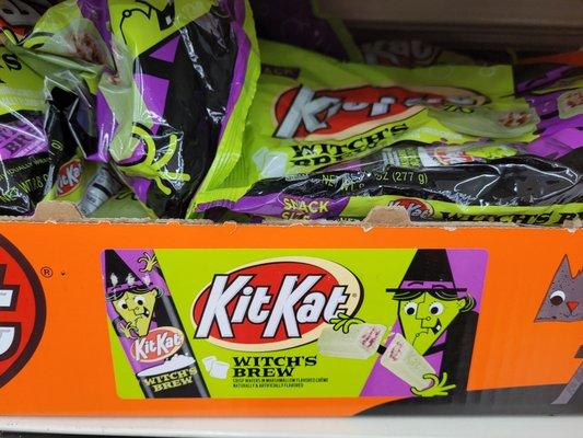 10/7/2021 - Witches Brew Kit Kat which is apparently marshmallow...