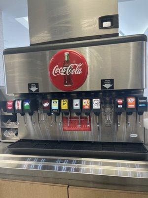 Drink station. Coke products.