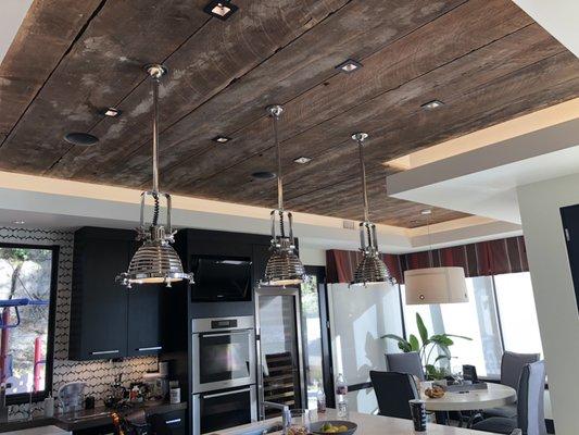 Cove lights, pendant lights and recess lights