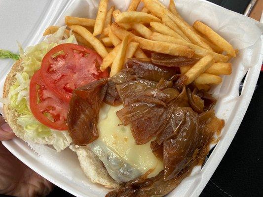 Cheeseburger platter