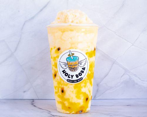 A passionfruit smoothie is a vibrant and refreshing drink that captures the tropical essence of passionfruit.