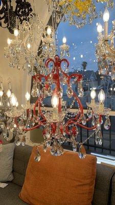 Beautiful custom color chandelier