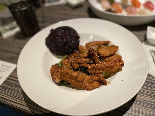 Chicken Teriyaki with black rice