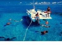 Campers snorkel in the beautiful waters off of Seacamp