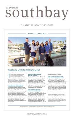 Woman owned, fee only based financial advisor as featured in Southbay magazine