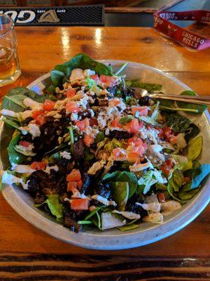 Steak salad is delish mmmm especially with that horseradish dressing