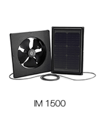 Also available is solar powered gable fans.