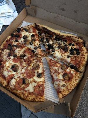 Pizza messed up during transit