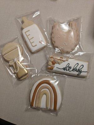 Custom baby shower boho theme cookies!