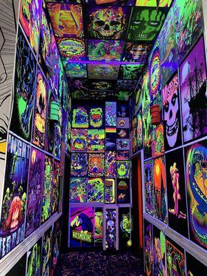 Black light art room