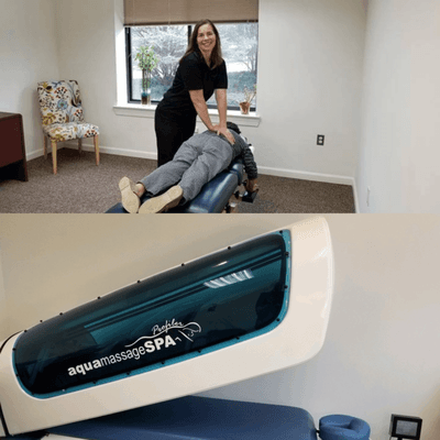 Health Expressions Rockville MD Chiropractic Adjustment and AquaMassage Table