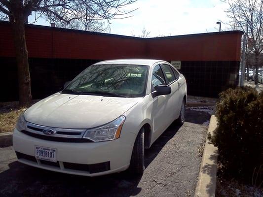 USPS employees park in the customer parking lot.