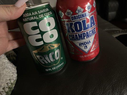 My two favorite drinks! Cocorico and Kola Champagne