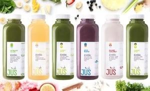 This is a picture of a 1 day assortment of the JUS BY Julie cleanse