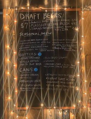 Beer Menu