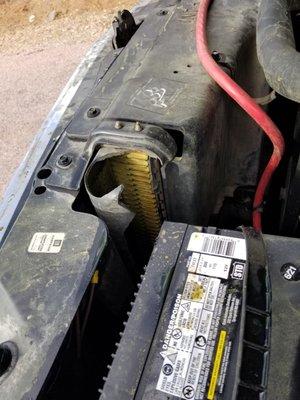 Broken radiator