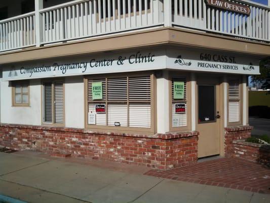 Right on the corner of Cass & Hartnell Sts. in downtown Monterey, near the main post office.