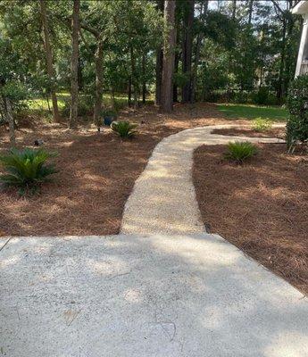 Need to add a walkway added to your yard? We can help you with design and make your vision come to life.