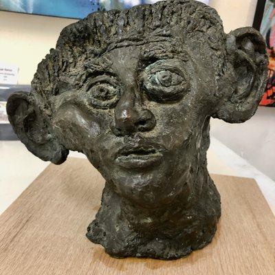 Bronze Head by gallery artist Joe Reno